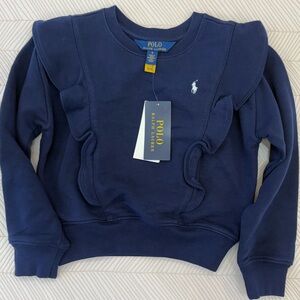 Polo by Ralph Lauren Kids Blue Ruffle Sweatshirt